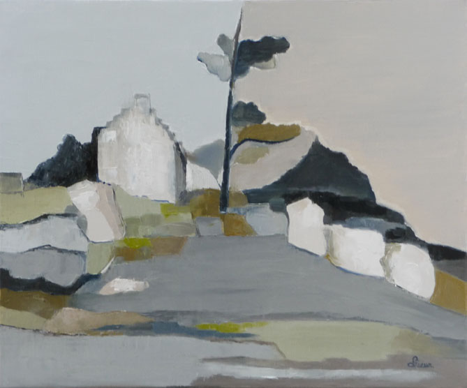 colette prieur leroy peinture " Ker Jane, Finistère Nord " Huile sur Toile 2 - Format: 65x54 - 2012 -